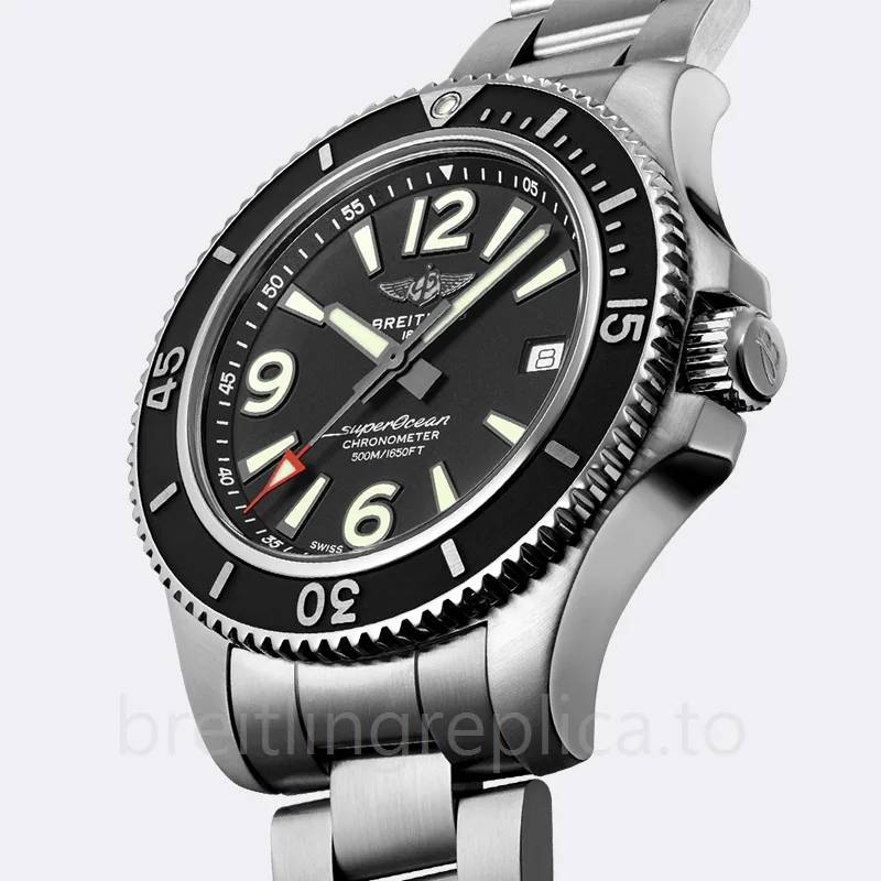 Breitling Superocean 46mm Men's A17366021B1A1 Black Dial