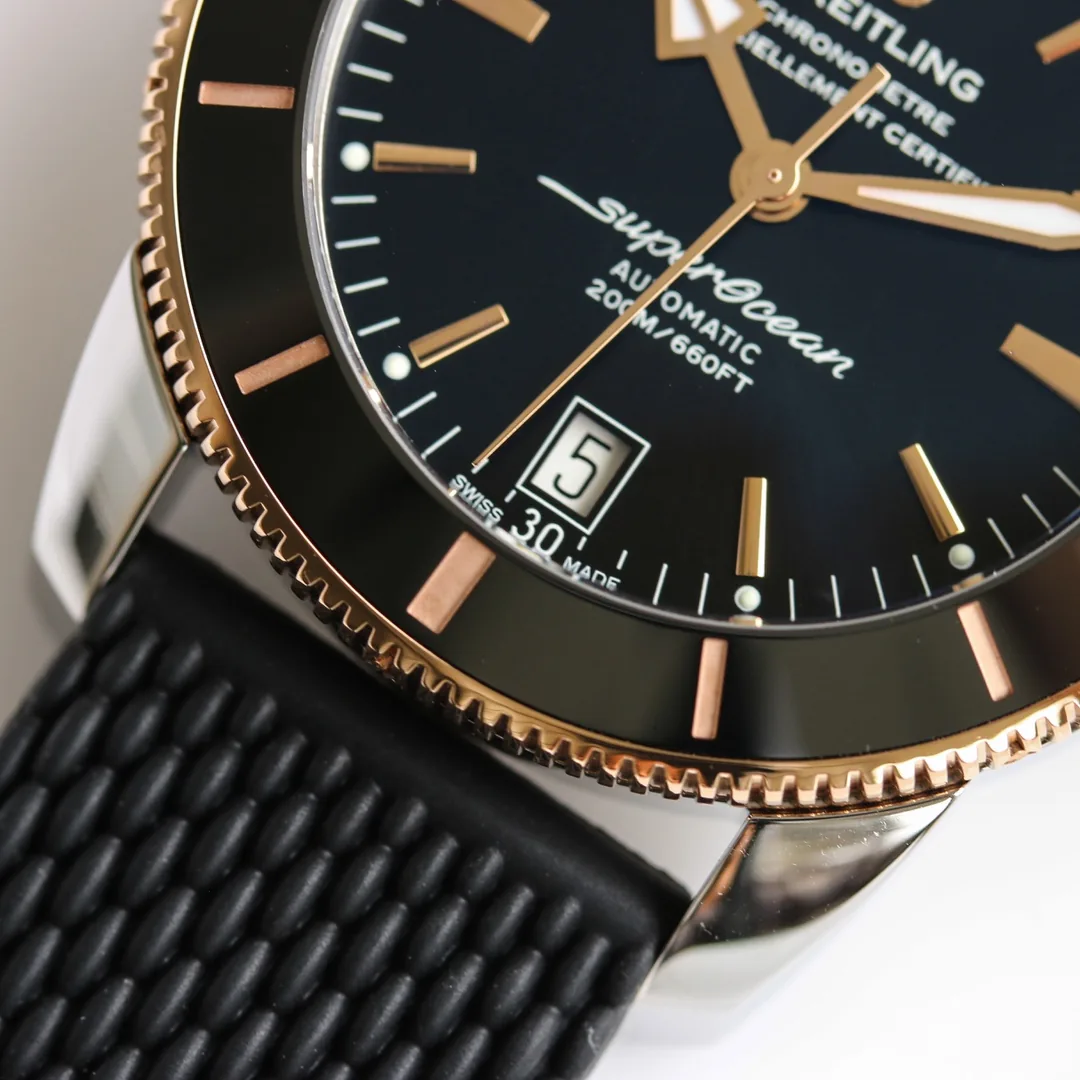 Luxury Swiss Breitling Superocean Heritage UB2010121B1S1 Replica 42mm Watch – Black Dial & Rubber Strap