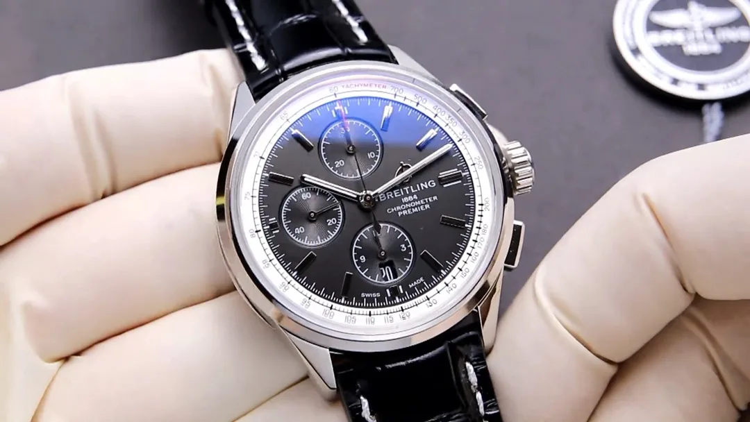 Luxury Replica Breitling Premier A13315351B1P1 Watch – Swiss Movement, 42mm Black Dial, Elegant Chronograph Design