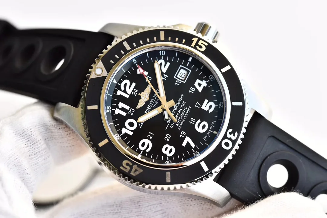 High-End AAA Breitling Superocean II A17365C91B1S1 Replica 42mm Volcano Black Dial Men’s Dive Watch