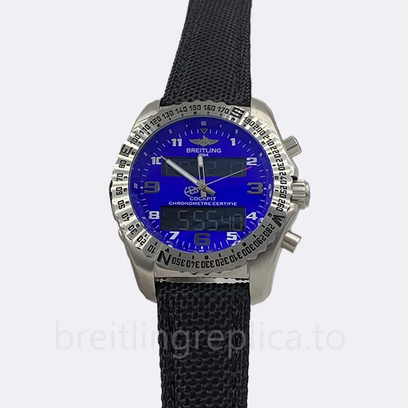 Breitling Professional Men's 46mm EB501019 Blue Dial Silver-tone