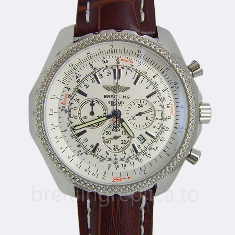 Breitling Bentley 46mm A25362-003 Men's Silver-tone White Dial