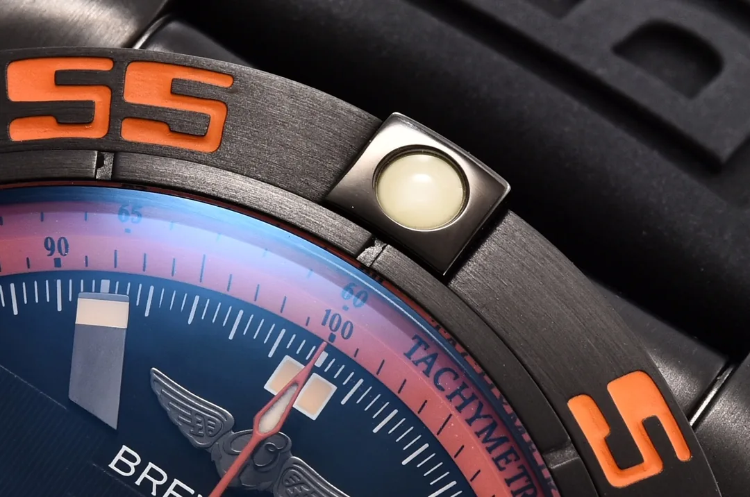Breitling Chronomat 44 Raven MB0111C2/BD07 Replica Watch - Best Swiss Super Clone with Blacksteel Case, Rubber Strap