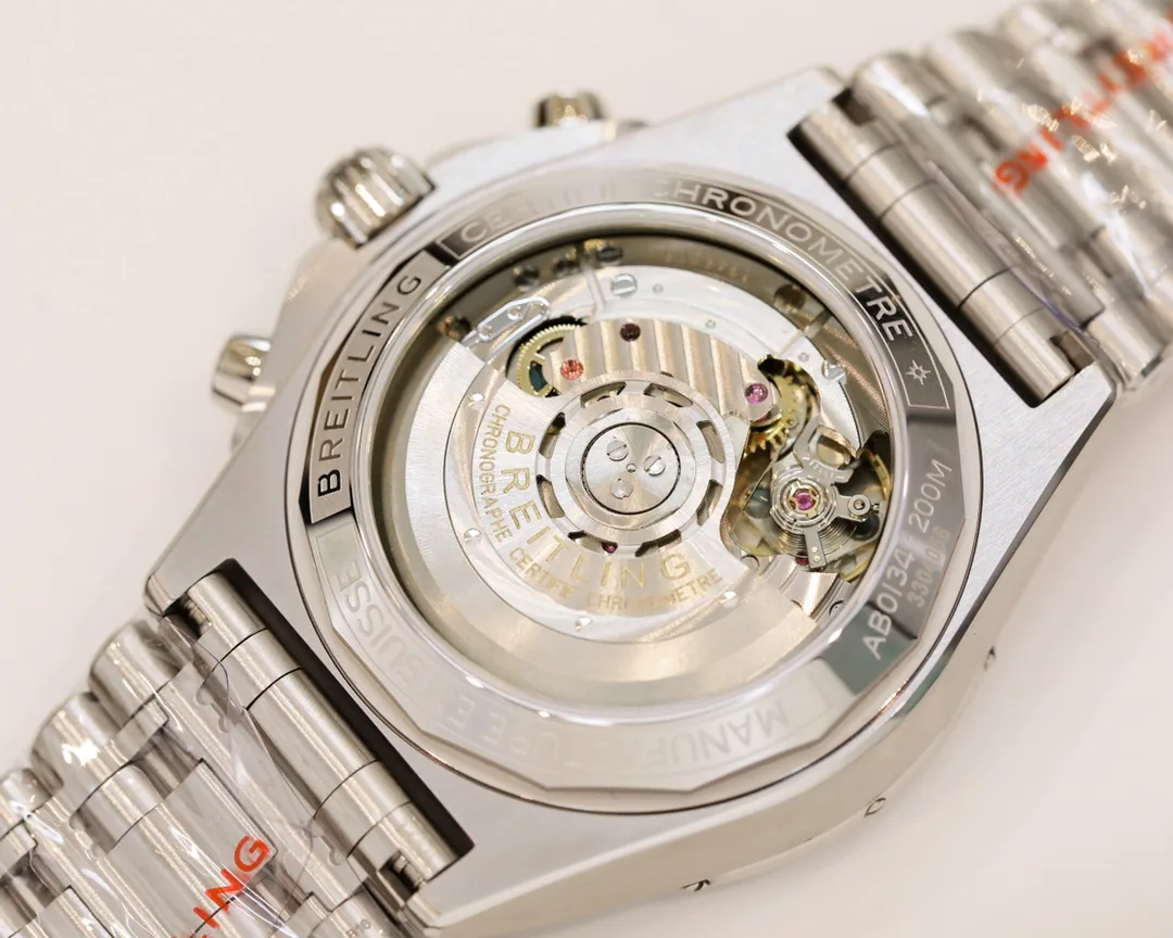 Swiss Breitling Chronomat AB0134101B2A1 Replica 42mm Men's Watch – Silver Dial & Stainless Steel Bracelet