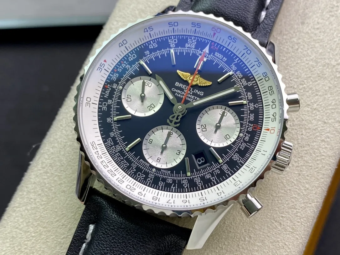 Best Swiss Breitling Navitimer B01 AB0120 Replica Watch - Luxury Men's Chronograph With Black Dial