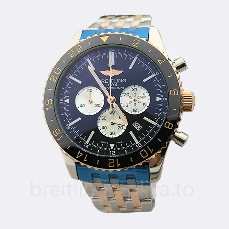 Breitling Chronoliner RB046116-002 Men's 46mm Black Dial Ceramics Bezel