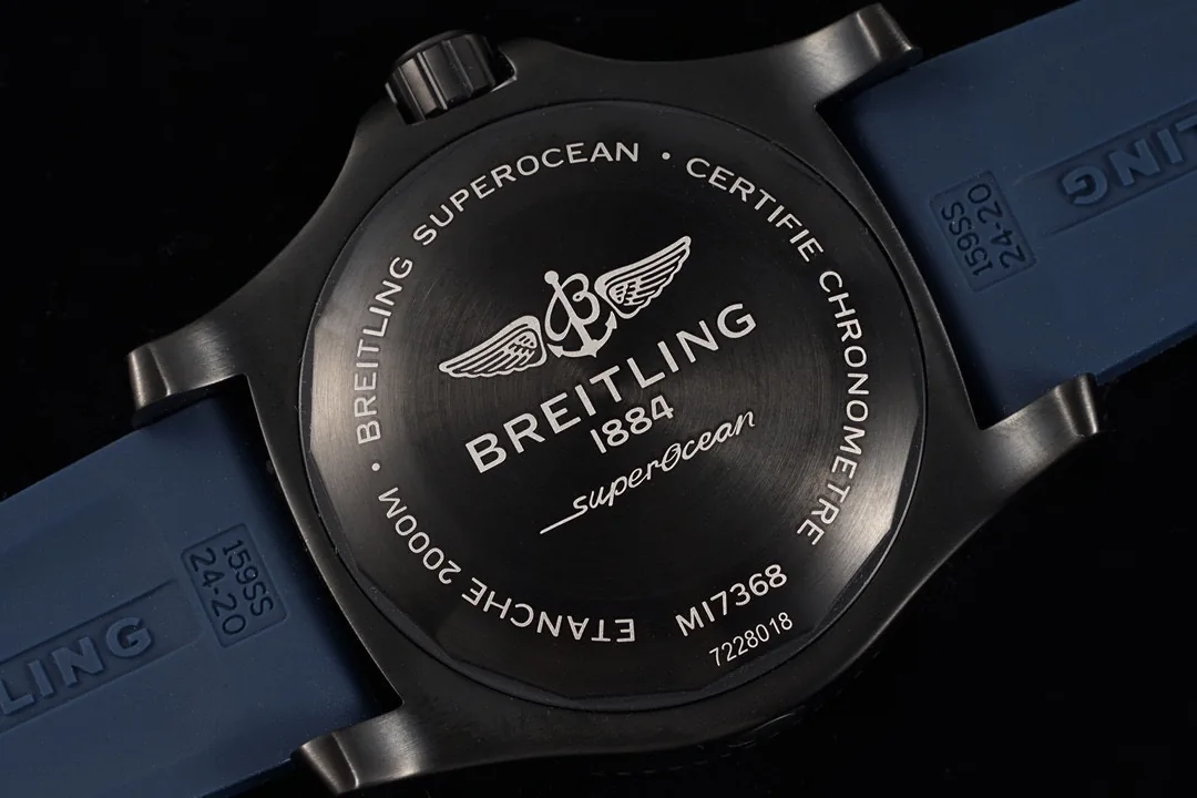 Swiss Replica Breitling Superocean M17368D71C1S1 46mm Blue Dial Diver Watch With Sapphire Glass And Rubber Strap