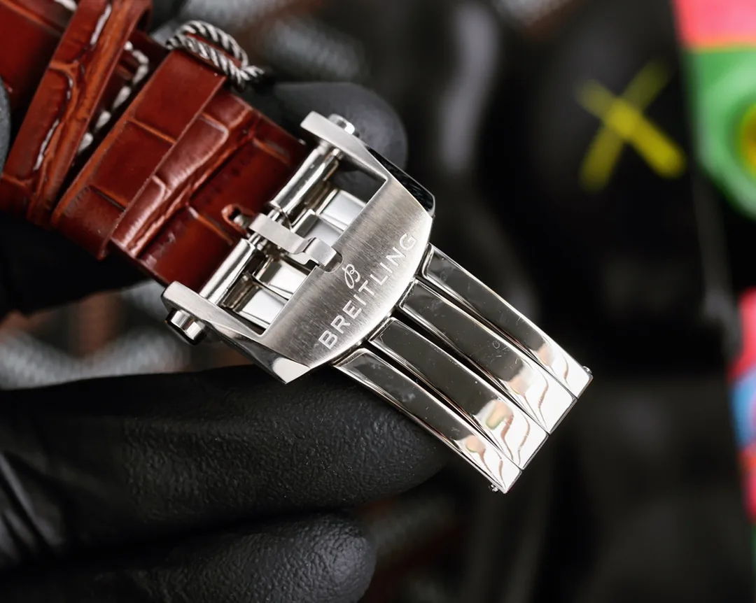 Breitling Premier AB0118 Replica Swiss Watch – Elegant Design, 42mm Rose Gold Case, White Dial, Brown Leather Strap