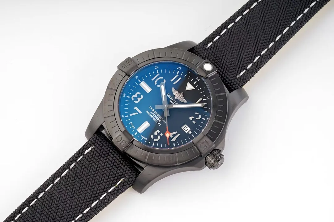 AAA Replica Breitling Avenger Blackbird A17168 44mm Men's Watch– Swiss Movement, Matte Black Military Dial