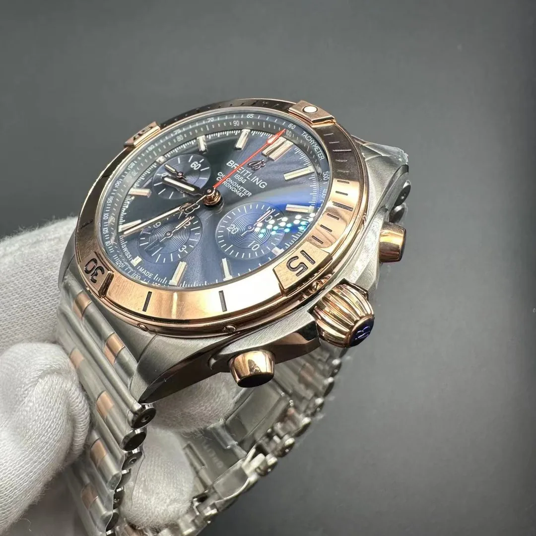 Best Swiss Breitling Chronomat B01 UB0134 Replica – Luxury Men's Watch With Rose Gold Accents