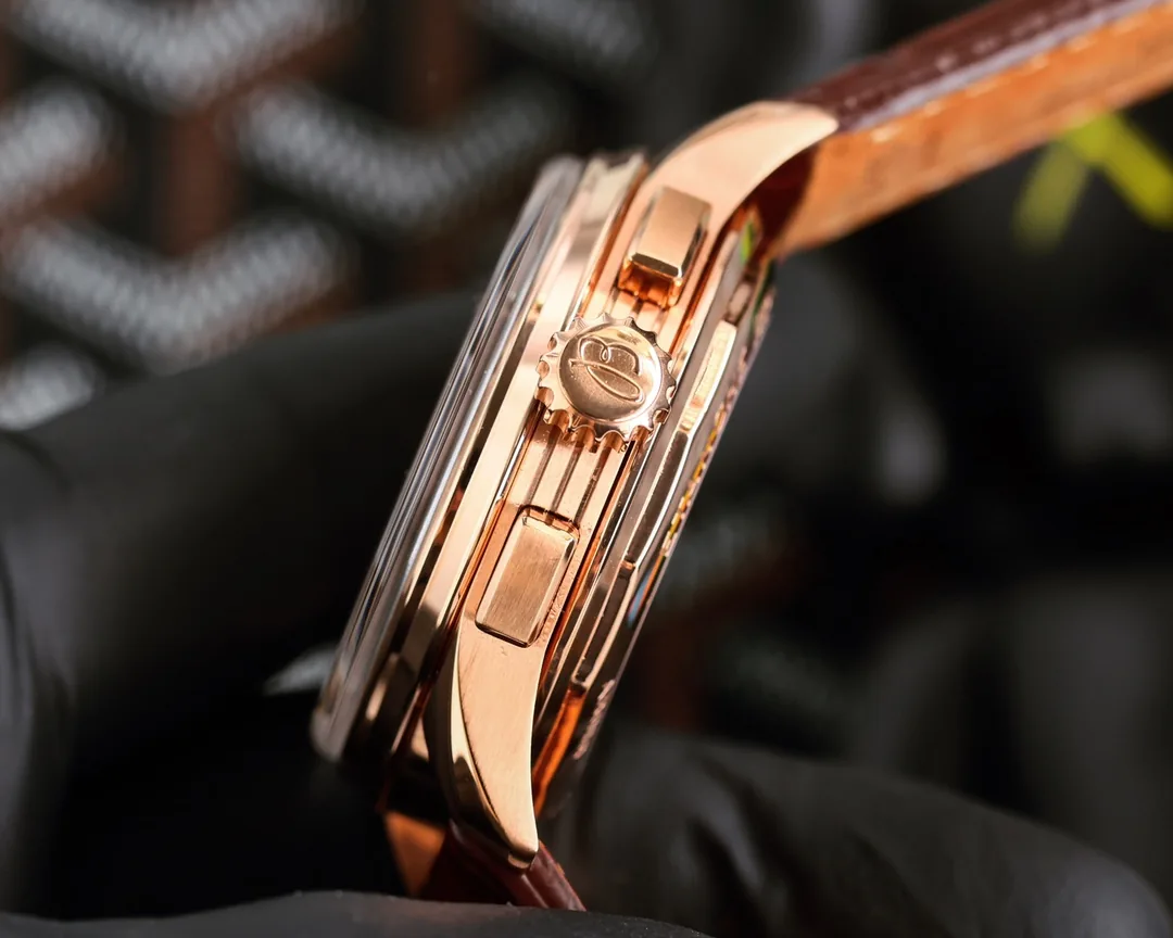 Breitling Premier AB0118 Replica Swiss Watch – Elegant Design, 42mm Rose Gold Case, White Dial, Brown Leather Strap