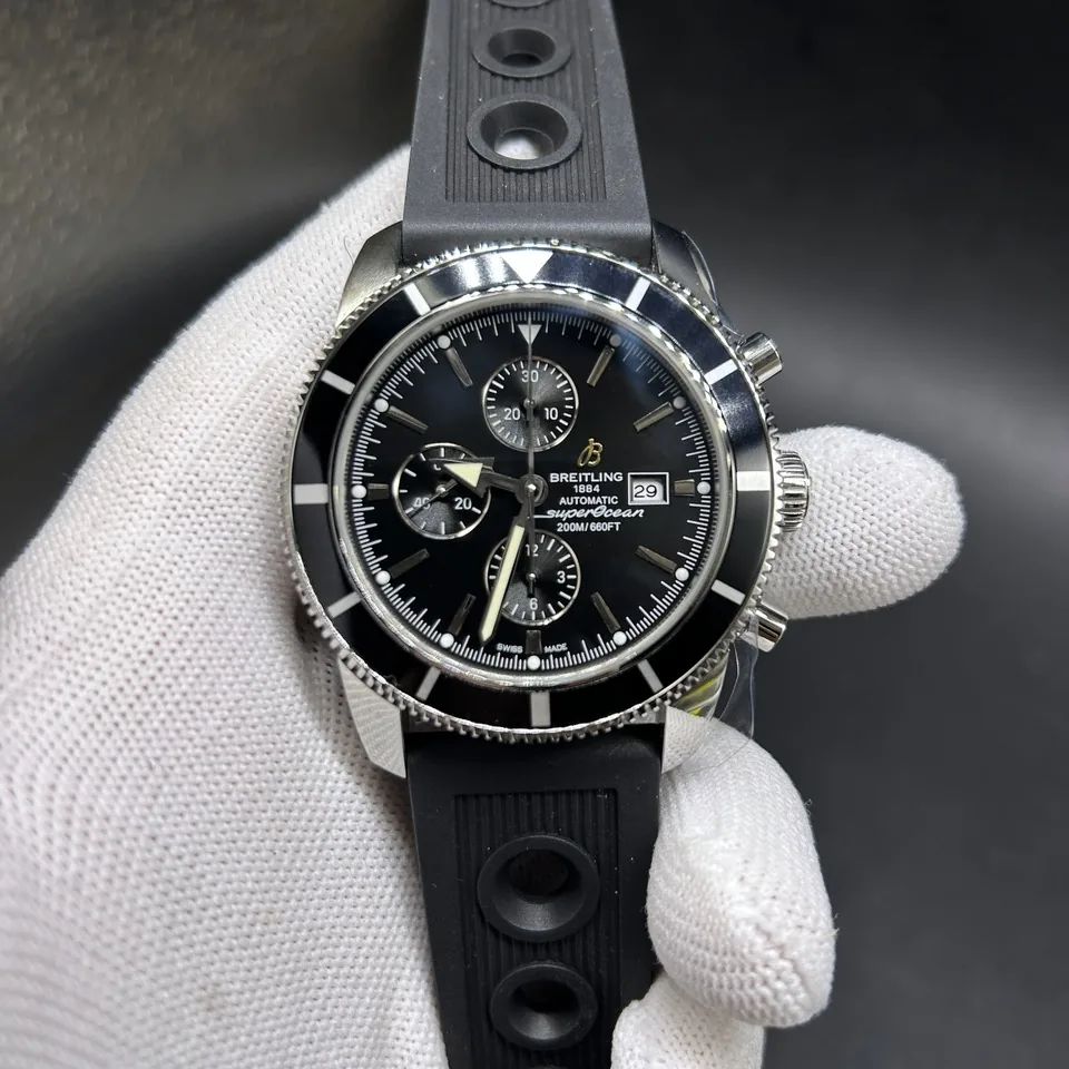 AAA Breitling Superocean Heritage A13313121B1S1 Replica 44mm Black Dial Men's Watch With Rubber Strap