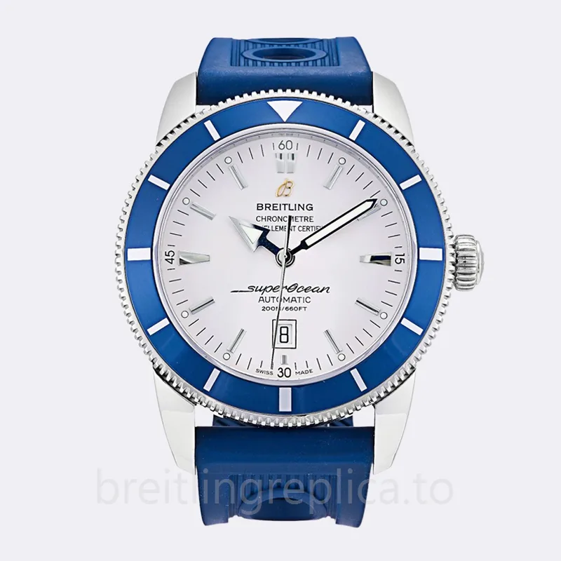 Breitling SuperOcean Heritage A1732016.G642 43mm Men's White Dial Rubber Band