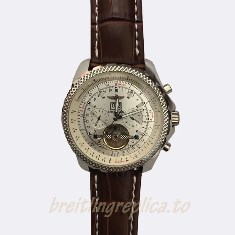 Breitling Bentley Motors Tourbillon RSH-BRT-9487 Men's 46mm Stainless Steel White Dial
