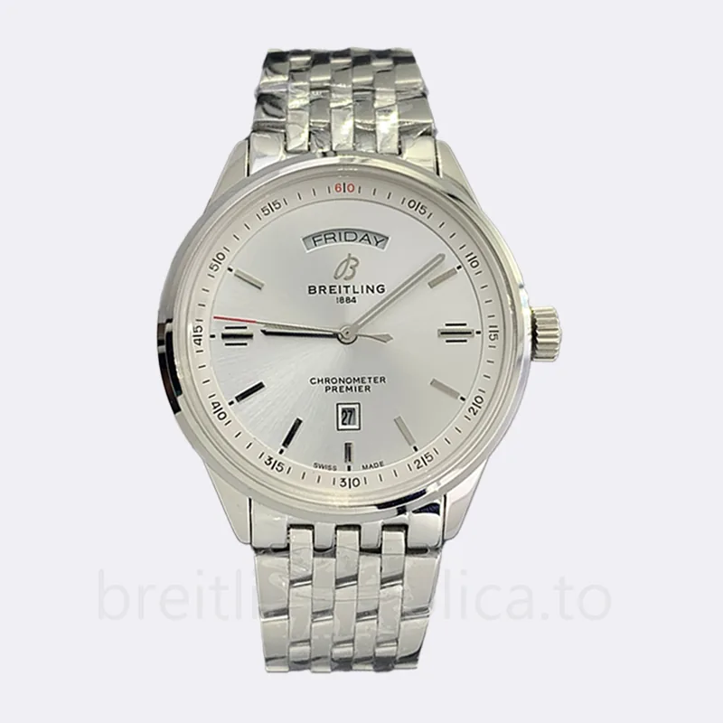 Breitling Premier Men's 46mm A45340211G1X4-001 Automatic White Dial