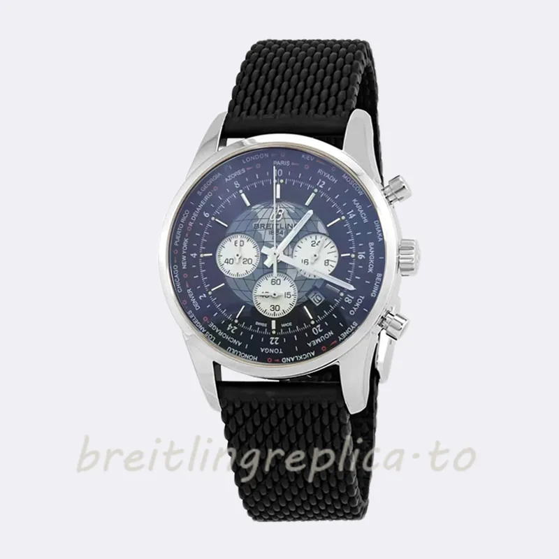 Breitling Transocean Chronograph AB0510U4BB62440X-A20D.1 Men's 46mm Silver-tone Stainless Steel