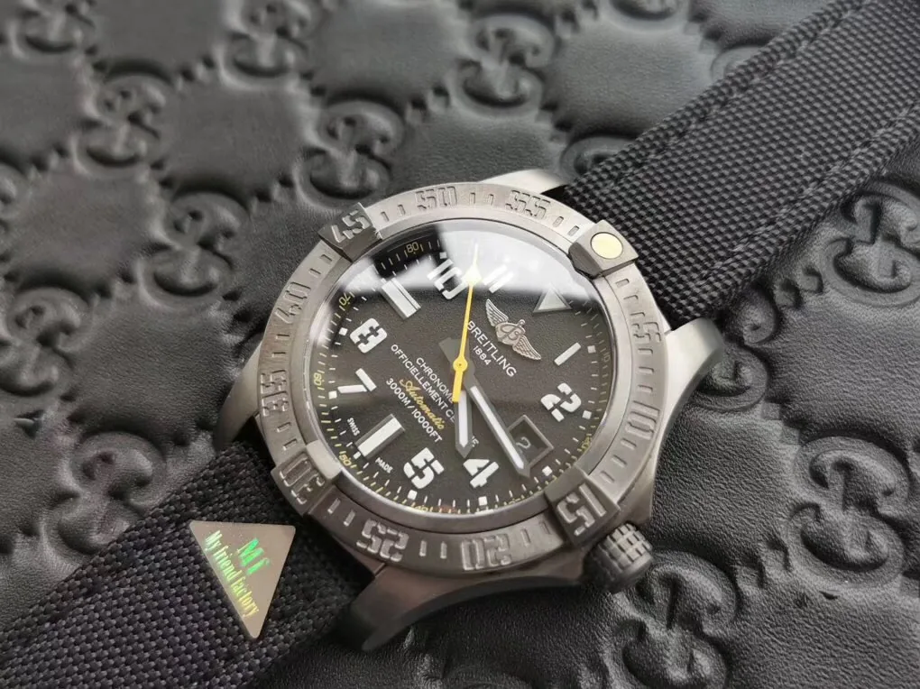 Swiss Replica Breitling Avenger II Seawolf M173312A 45mm Black Dial Men’s Watch With Black Fabric Strap