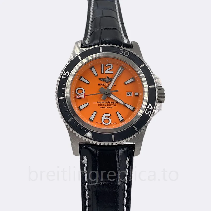 Breitling Superocean 46mm A17366D71O1S1-001 Men's Orange Dial
