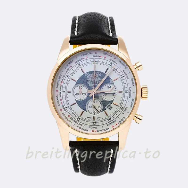 Breitling Transocean Chronograph Men's RB0510U0A733LS 46mm White Dial Stainless Steel