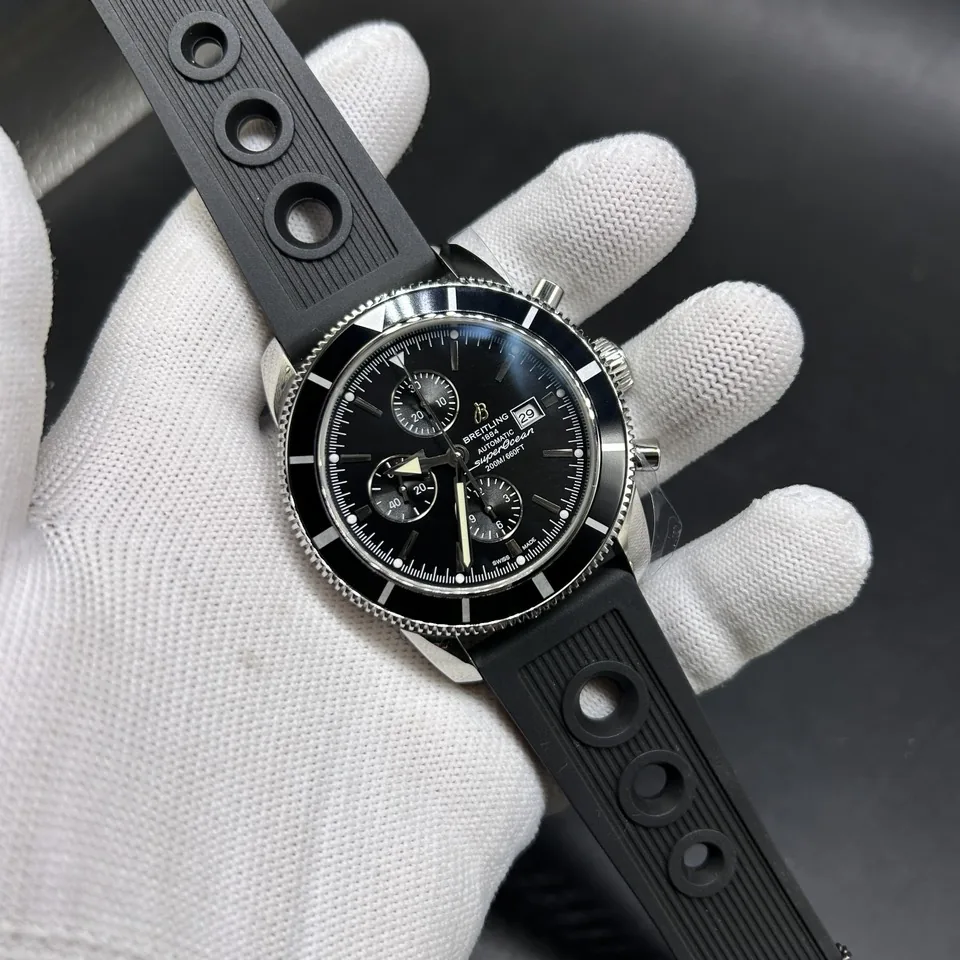 AAA Breitling Superocean Heritage A13313121B1S1 Replica 44mm Black Dial Men's Watch With Rubber Strap