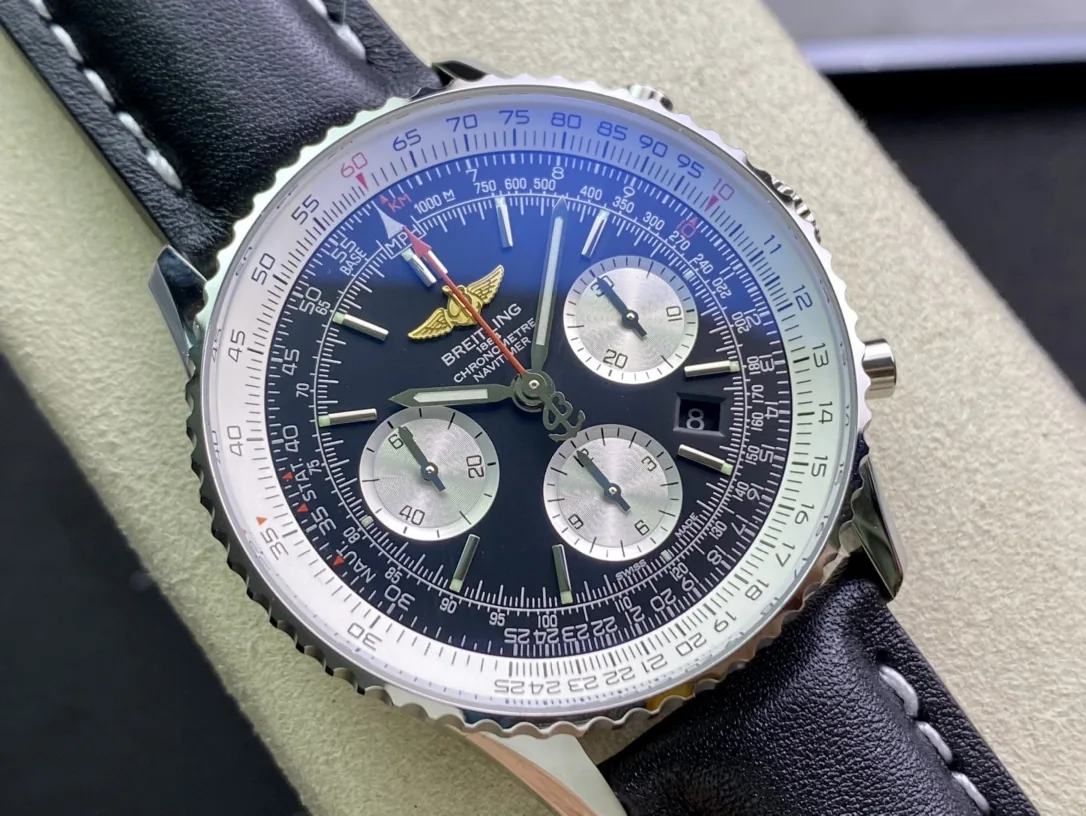 Best Swiss Breitling Navitimer B01 AB0120 Replica Watch - Luxury Men's Chronograph With Black Dial