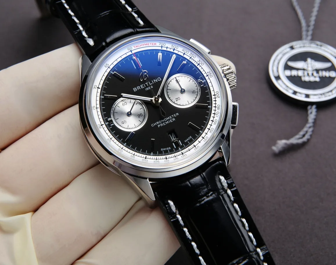 High-End Swiss Breitling Premier B01 AB0118371B1P1 Replica Watch – Classic Design, Vintage Chronograph Look